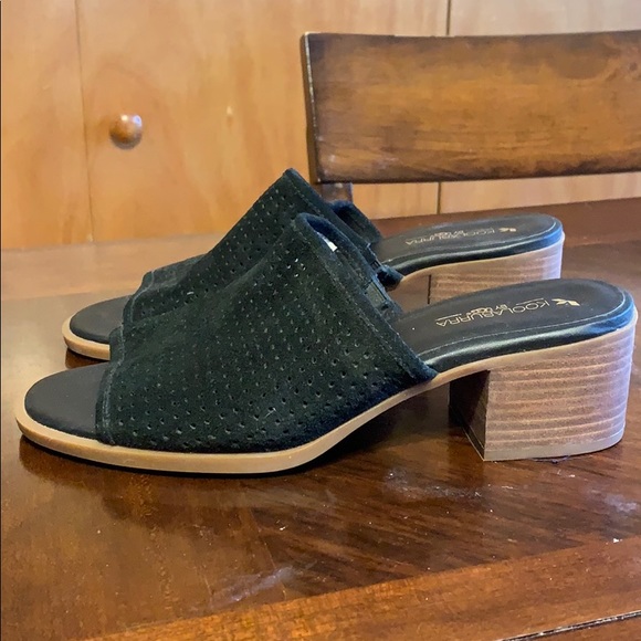 Black Heeled Mules - Picture 1 of 5